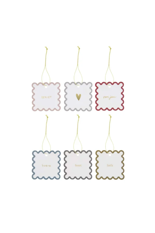 Outlet set van 6 kadolabels Versiering & Inpakken