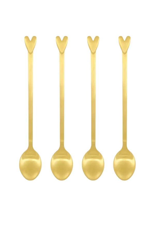 Shop set van 4 lepels hartje Bestek