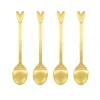 Cheap set van 4 lepeltjes hartje Bestek