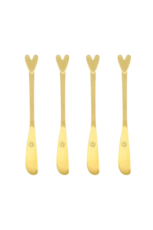 Clearance set van 4 mesjes hartje Bestek
