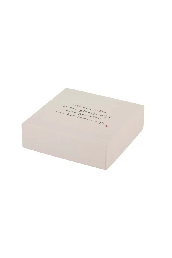 Flash Sale set van 6 onderzetters met tekst Keukenaccessoires