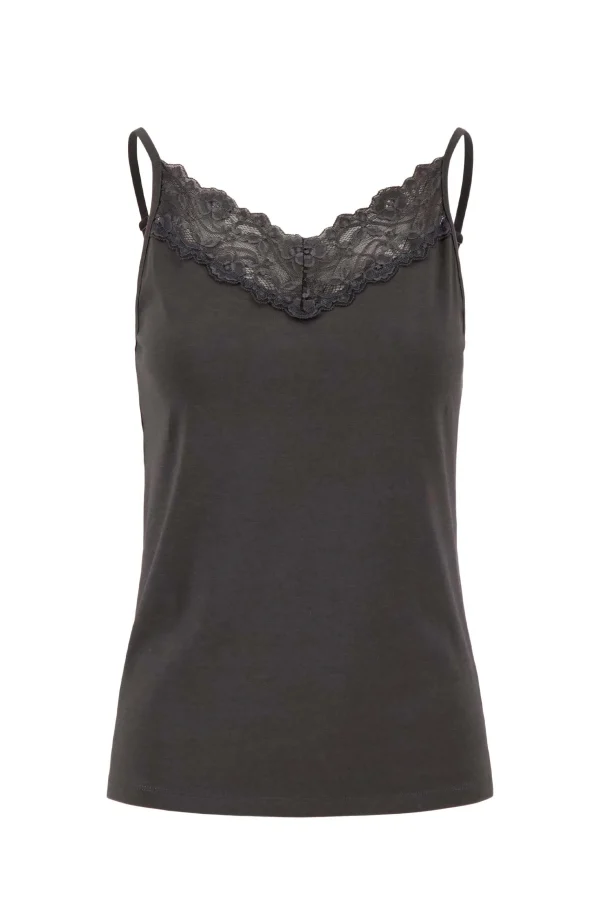 Best spaghetti top met kant Tops