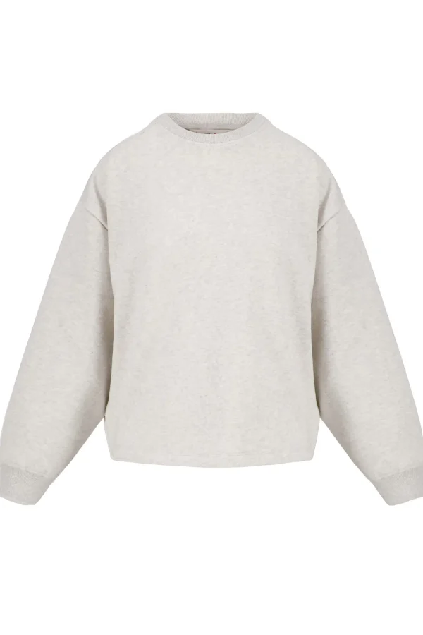 New sweater met tekst grijs melee Truien