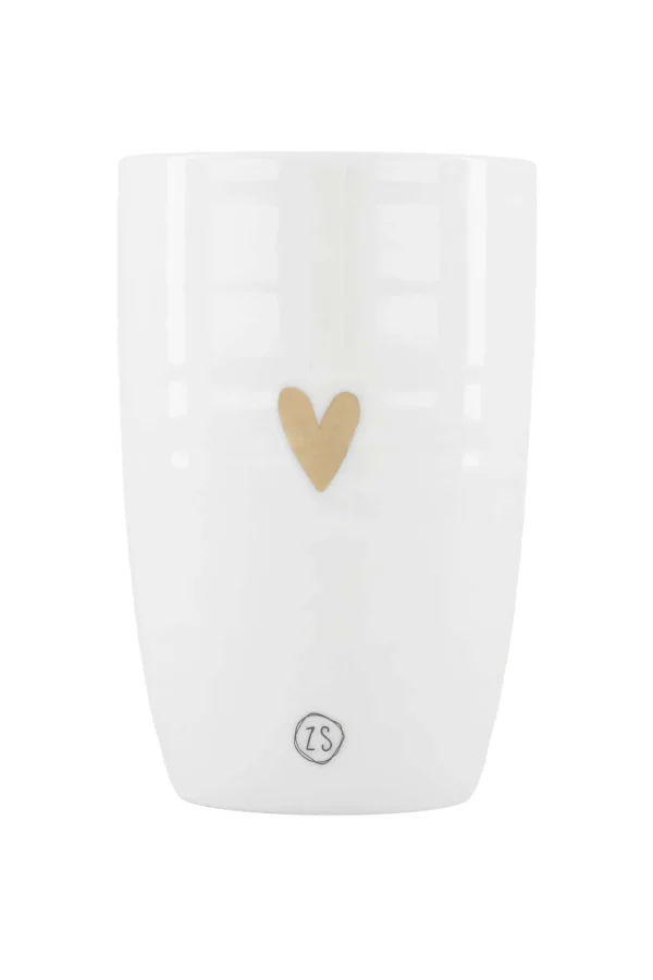 Fashion theemok L goud hartje Servies