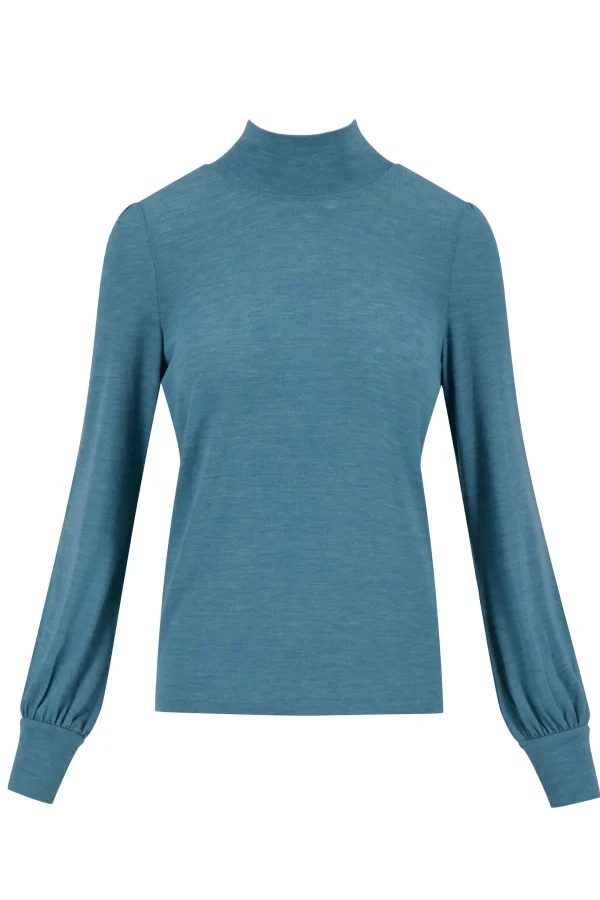 Hot top met lange mouwen en col Tops