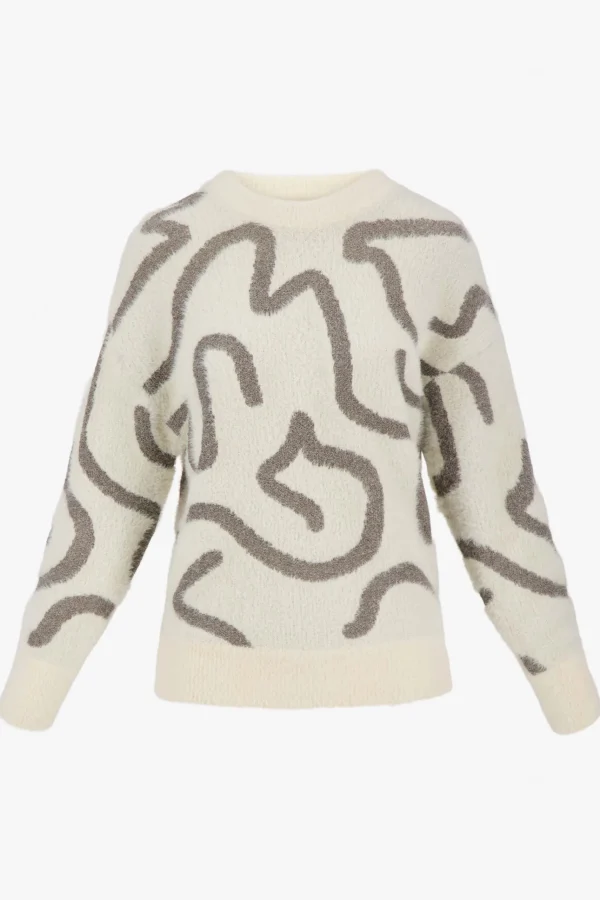 Outlet trui met lurex patroon Truien