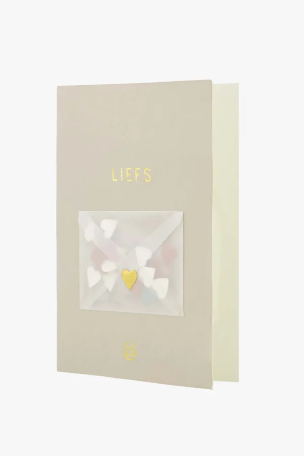 Online wenskaart liefs met hartjes confetti Kaartjes