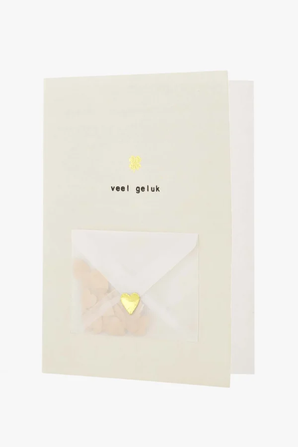 Discount wenskaart met envelopje veel geluk Kaartjes