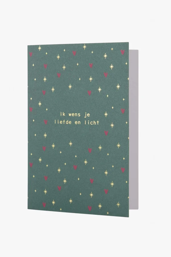 Cheap wenskaart met gouden envelop liefde & licht Kaartjes