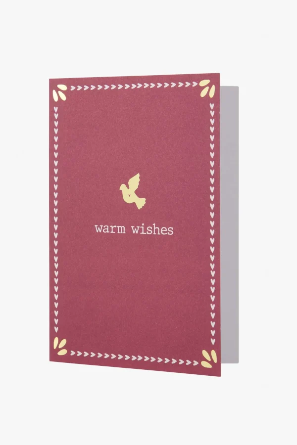 Online wenskaart met gouden envelop warm wishes Kaartjes