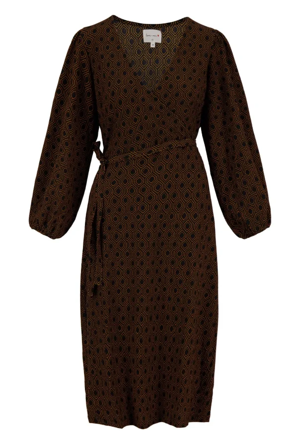 Fashion wikkeljurk met blockprint Jurkjes & Rokken